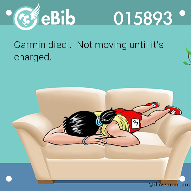 Garmin died... Not moving until it's

charged.