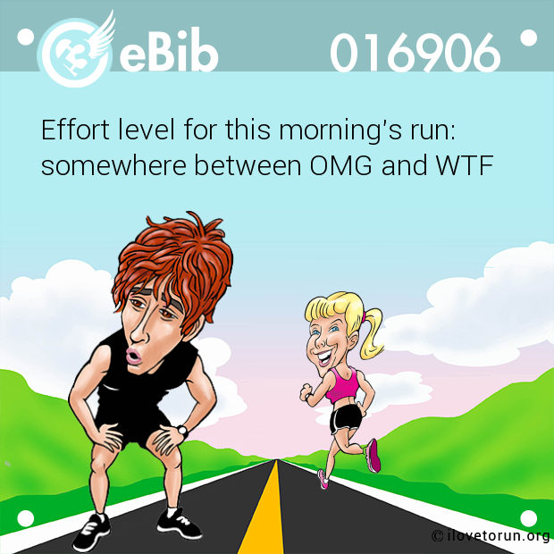 Effort level for this morning's run:

somewhere between OMG and WTF