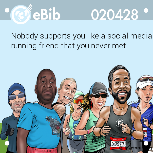 Nobody supports you like a social media

running friend that you never met