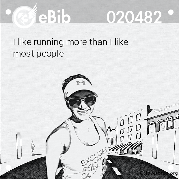 I like running more than I like most people