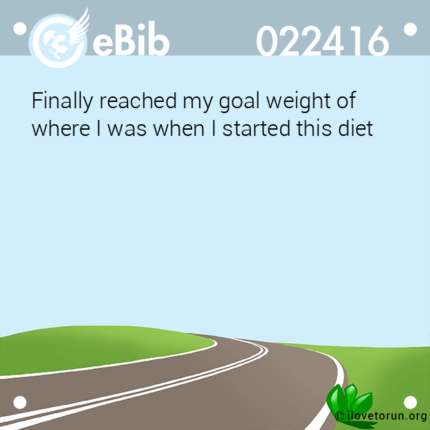 Finally reached my goal weight of  where I was when I started this diet
