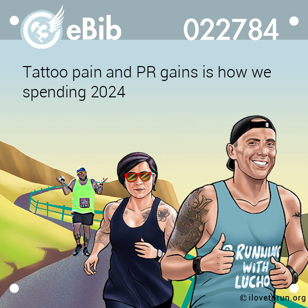 Tattoo pain and PR gains is how we
spending 2024