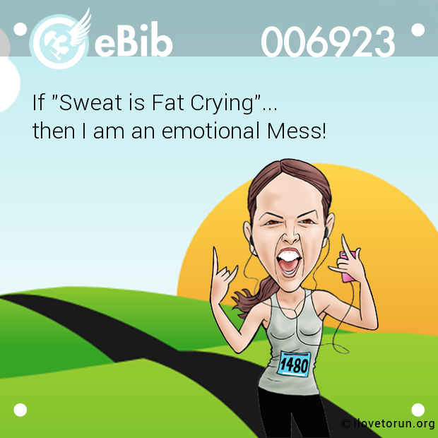 If "Sweat is Fat Crying"... 

then I am an emotional Mess!