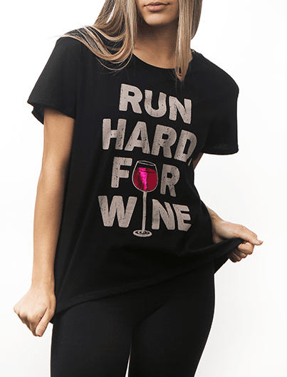 RUN HARD. FOR WINE. tee RUN HARD. FOR WINE. tee