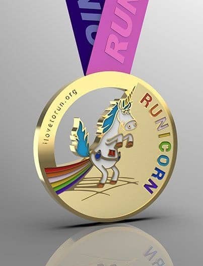 RUNICORN 2020 challenge, finisher's medal RUNICORN 2020 challenge, finisher's medal