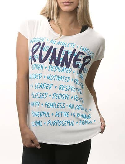 RUNNER ivory raglan tee RUNNER ivory raglan tee