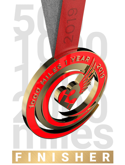2019 GOLD CHALLENGE finisher's medal 2019 GOLD CHALLENGE finisher's medal