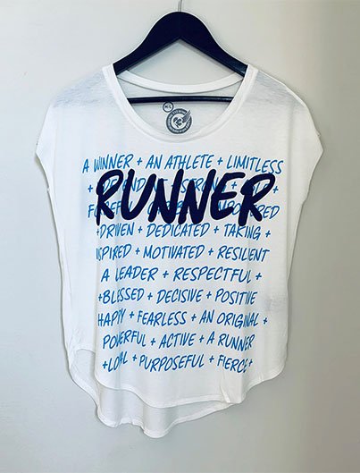 RUNNER ivory raglan tee RUNNER ivory raglan tee