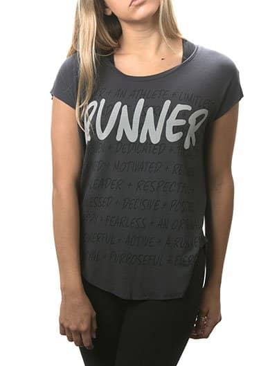 RUNNER dark grey raglan tee RUNNER dark grey raglan tee
