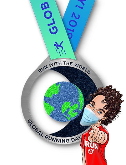 Global Running Day 2020 medal Global Running Day 2020 medal