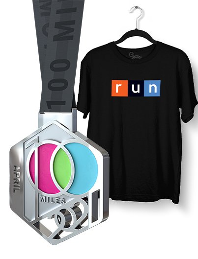 APRIL 100Miles1Month challenge finisher's package APRIL 100Miles1Month challenge finisher's package