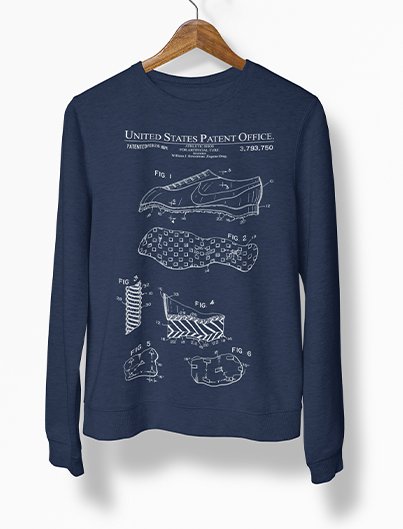 WAFFLE SHOE 1974 PATENT crewneck WAFFLE SHOE 1974 PATENT crewneck