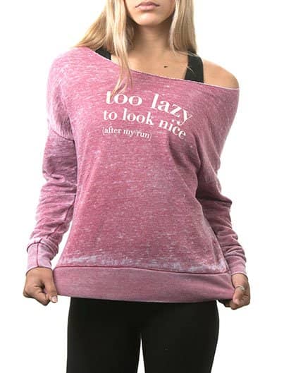 TOO LAZY TO LOOK NICE (AFTER MY RUN) brick acid fleece TOO LAZY TO LOOK NICE (AFTER MY RUN) brick acid fleece
